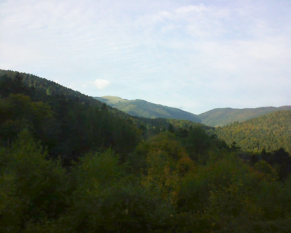 Le petit ballon vu depuis le Domaine Langmatt à Murbach le 01.10.2017 à 17:30 Le petit ballon (Alsace, Vosges) le 01.10.2017 à 17:30