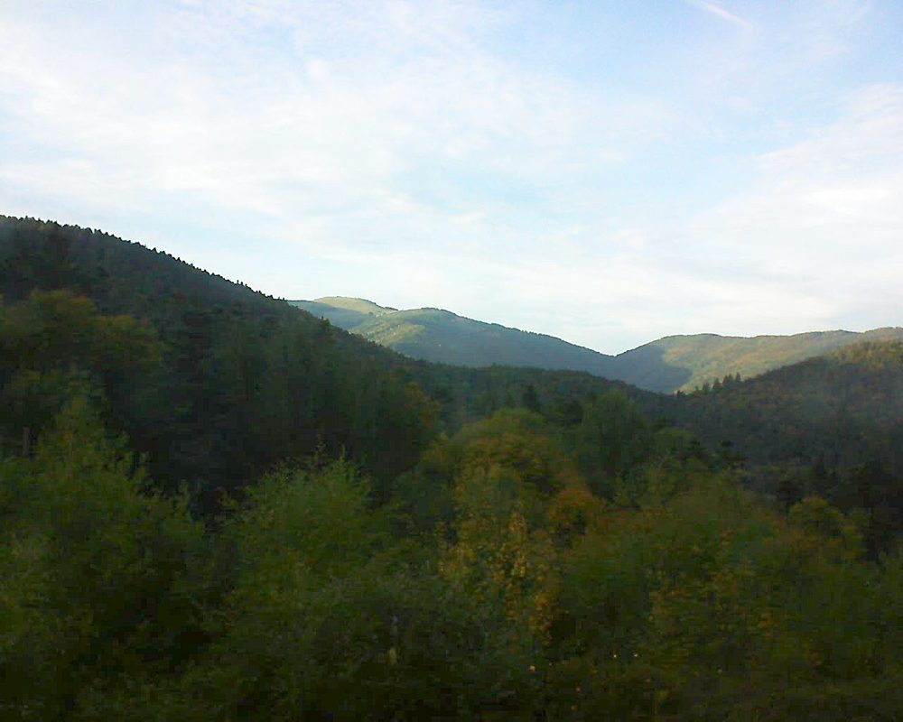 Le petit ballon vu depuis le Domaine Langmatt à Murbach le 01.10.2017 à 18:15 Le petit ballon (Alsace, Vosges) le 01.10.2017 à 18:15