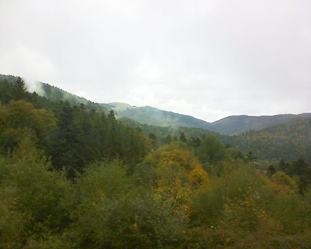 Le petit ballon vu depuis le Domaine Langmatt à Murbach le 02.10.2017 à 12:45 Le petit ballon (Alsace, Vosges) le 02.10.2017 à 12:45