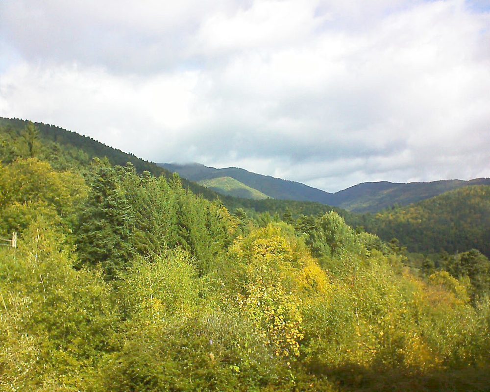 Le petit ballon vu depuis le Domaine Langmatt à Murbach le 03.10.2017 à 11:45 Le petit ballon (Alsace, Vosges) le 03.10.2017 à 11:45