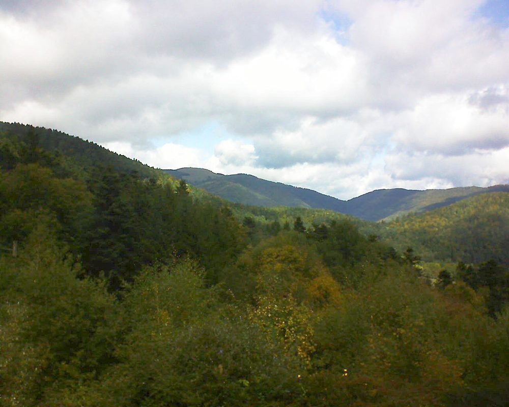 Le petit ballon vu depuis le Domaine Langmatt à Murbach le 03.10.2017 à 13:00 Le petit ballon (Alsace, Vosges) le 03.10.2017 à 13:00