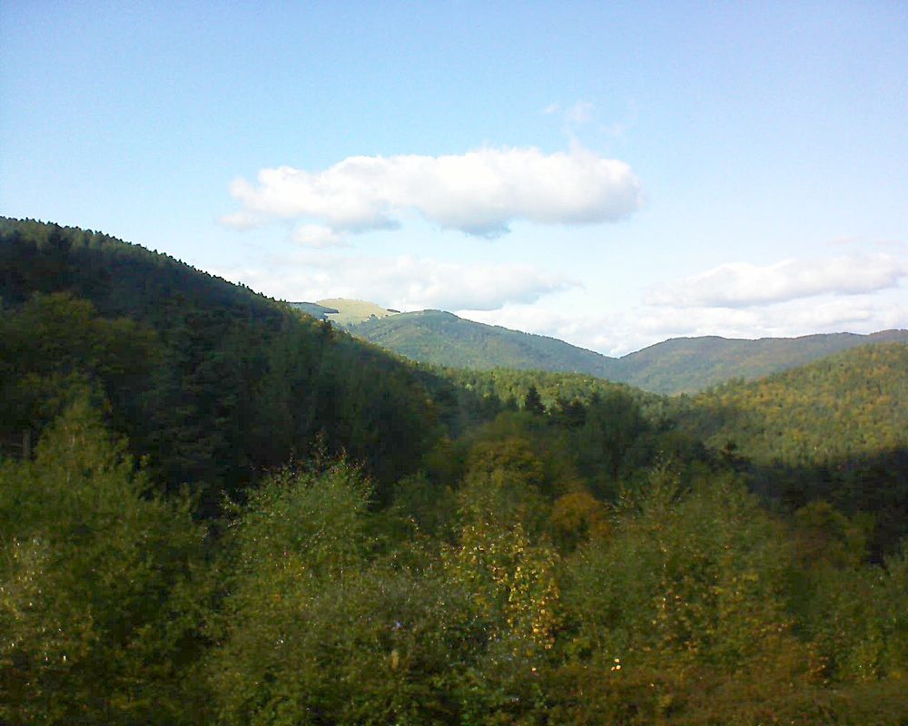 Le petit ballon vu depuis le Domaine Langmatt à Murbach le 03.10.2017 à 15:45 Le petit ballon (Alsace, Vosges) le 03.10.2017 à 15:45
