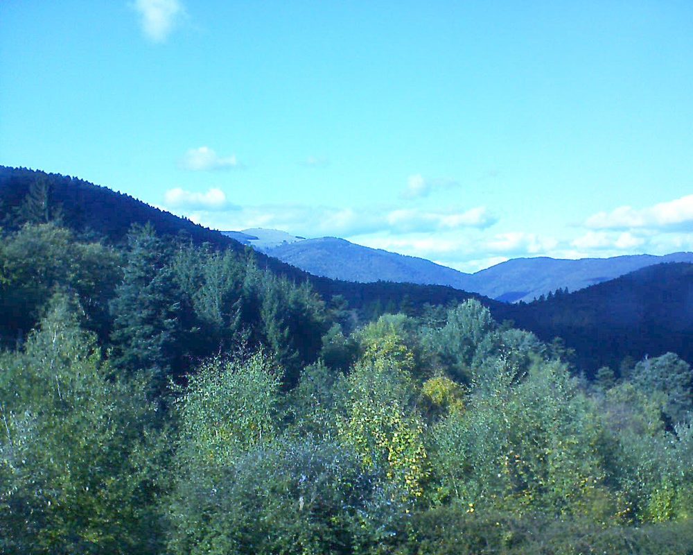 Le petit ballon vu depuis le Domaine Langmatt à Murbach le 03.10.2017 à 16:00 Le petit ballon (Alsace, Vosges) le 03.10.2017 à 16:00
