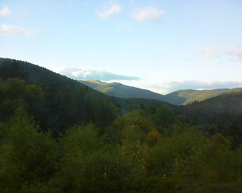 Le petit ballon vu depuis le Domaine Langmatt à Murbach le 03.10.2017 à 18:15 Le petit ballon (Alsace, Vosges) le 03.10.2017 à 18:15