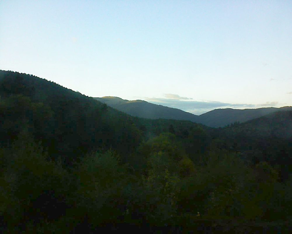 Le petit ballon vu depuis le Domaine Langmatt à Murbach le 03.10.2017 à 18:45 Le petit ballon (Alsace, Vosges) le 03.10.2017 à 18:45