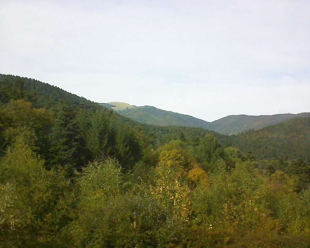 Le petit ballon vu depuis le Domaine Langmatt à Murbach le 04.10.2017 à 15:30 Le petit ballon (Alsace, Vosges) le 04.10.2017 à 15:30