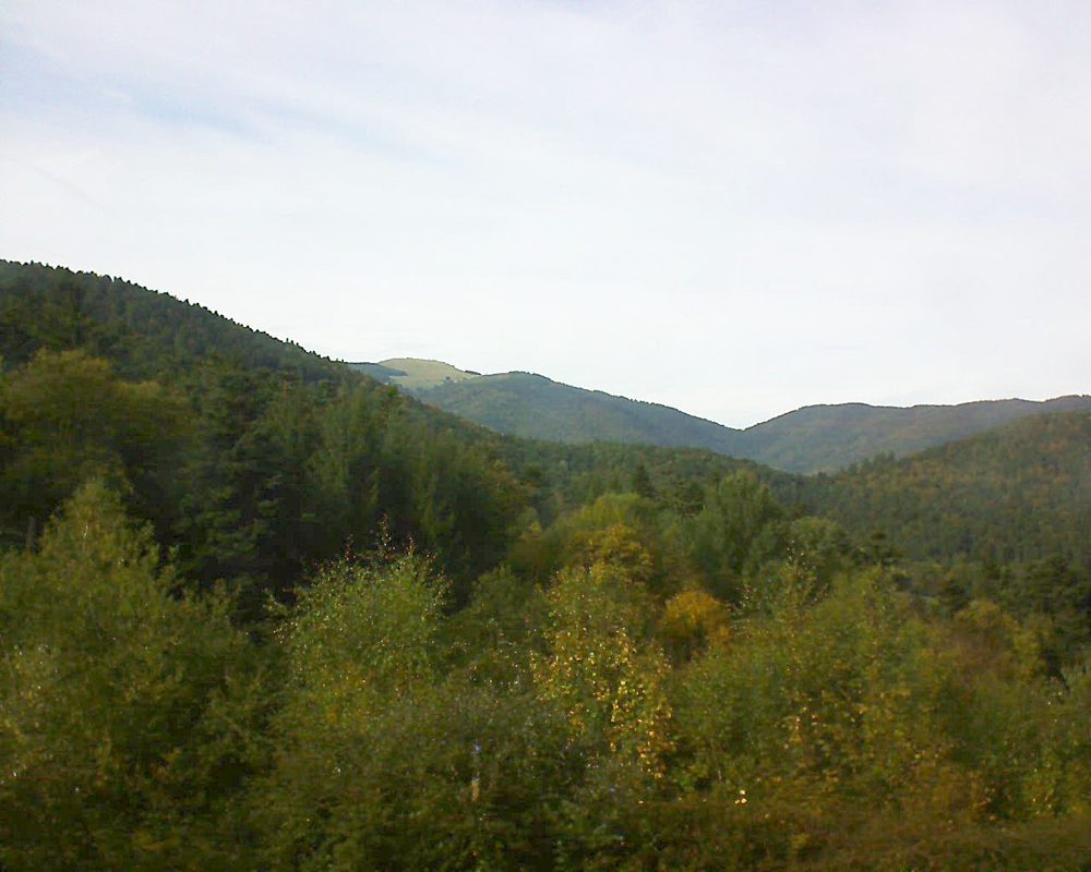 Le petit ballon vu depuis le Domaine Langmatt à Murbach le 04.10.2017 à 16:15 Le petit ballon (Alsace, Vosges) le 04.10.2017 à 16:15