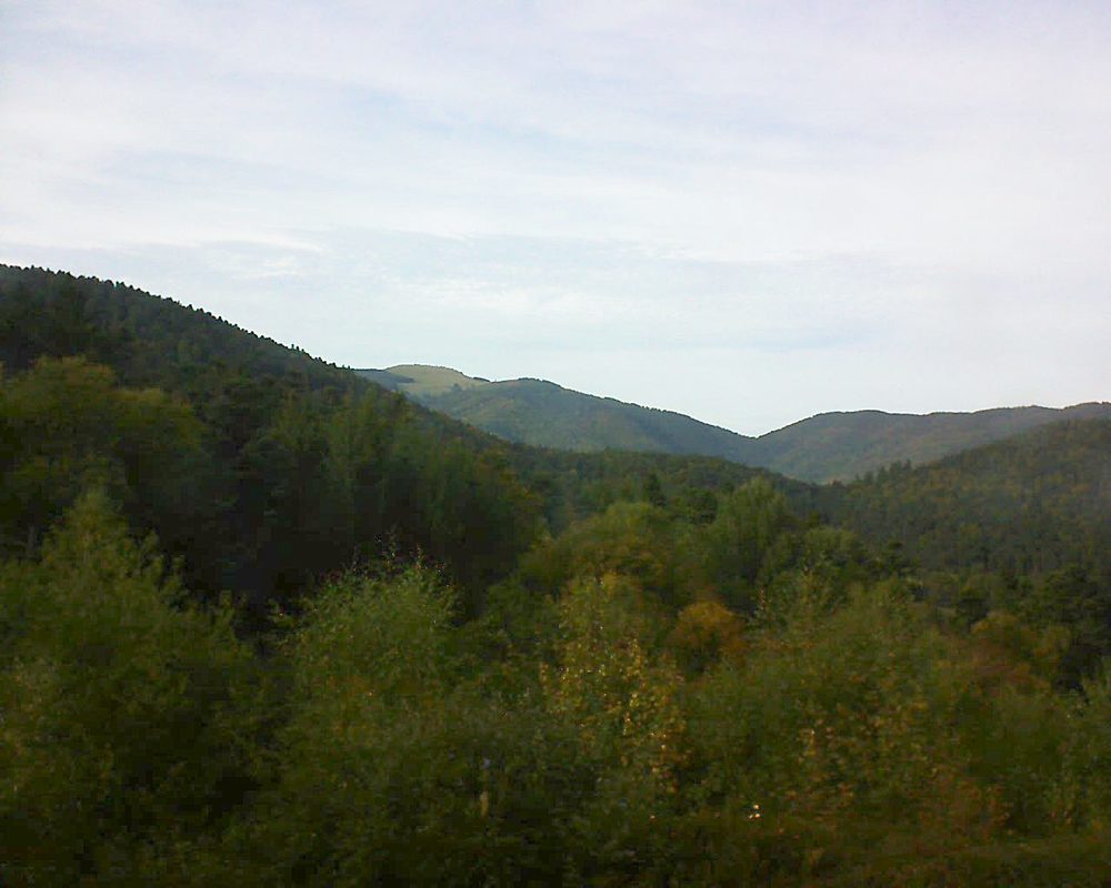 Le petit ballon vu depuis le Domaine Langmatt à Murbach le 04.10.2017 à 16:45 Le petit ballon (Alsace, Vosges) le 04.10.2017 à 16:45