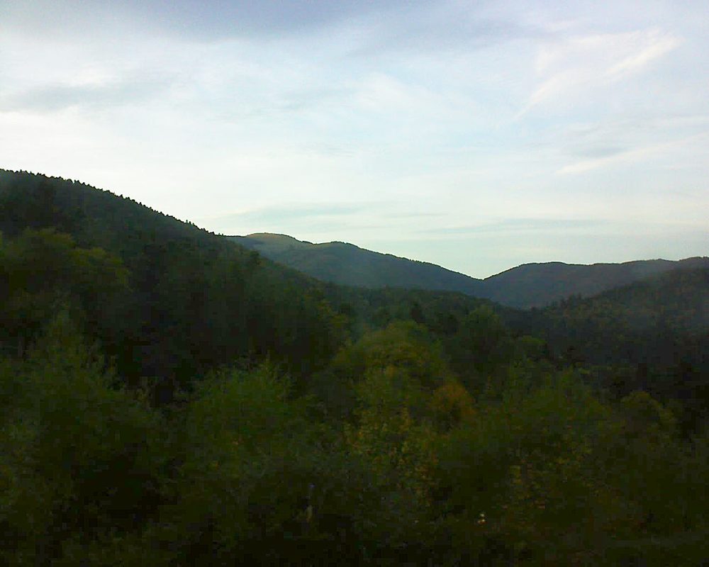 Le petit ballon vu depuis le Domaine Langmatt à Murbach le 04.10.2017 à 18:45 Le petit ballon (Alsace, Vosges) le 04.10.2017 à 18:45