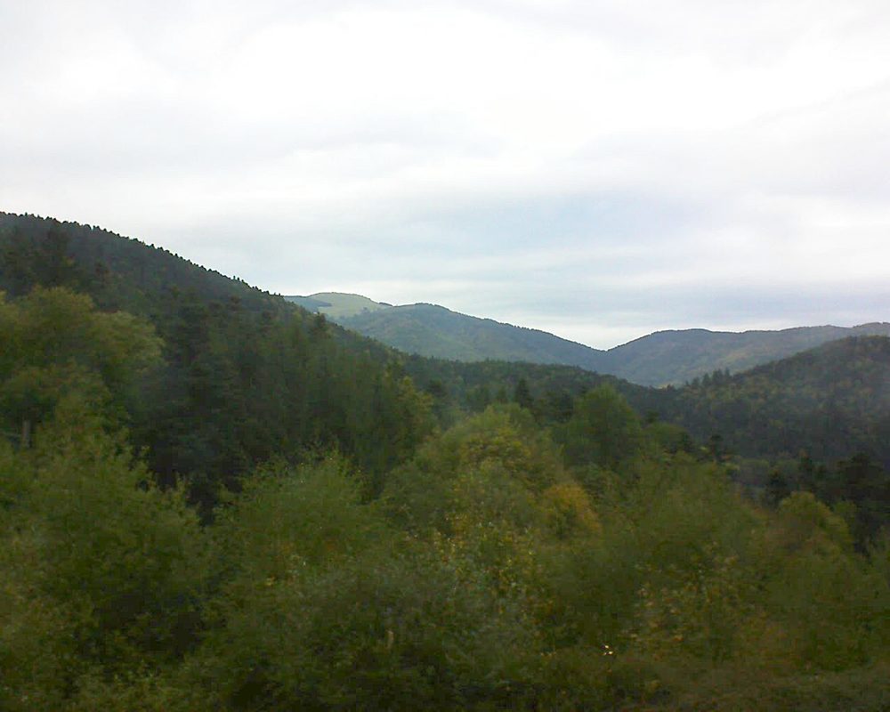 Le petit ballon vu depuis le Domaine Langmatt à Murbach le 05.10.2017 à 16:45 Le petit ballon (Alsace, Vosges) le 05.10.2017 à 16:45