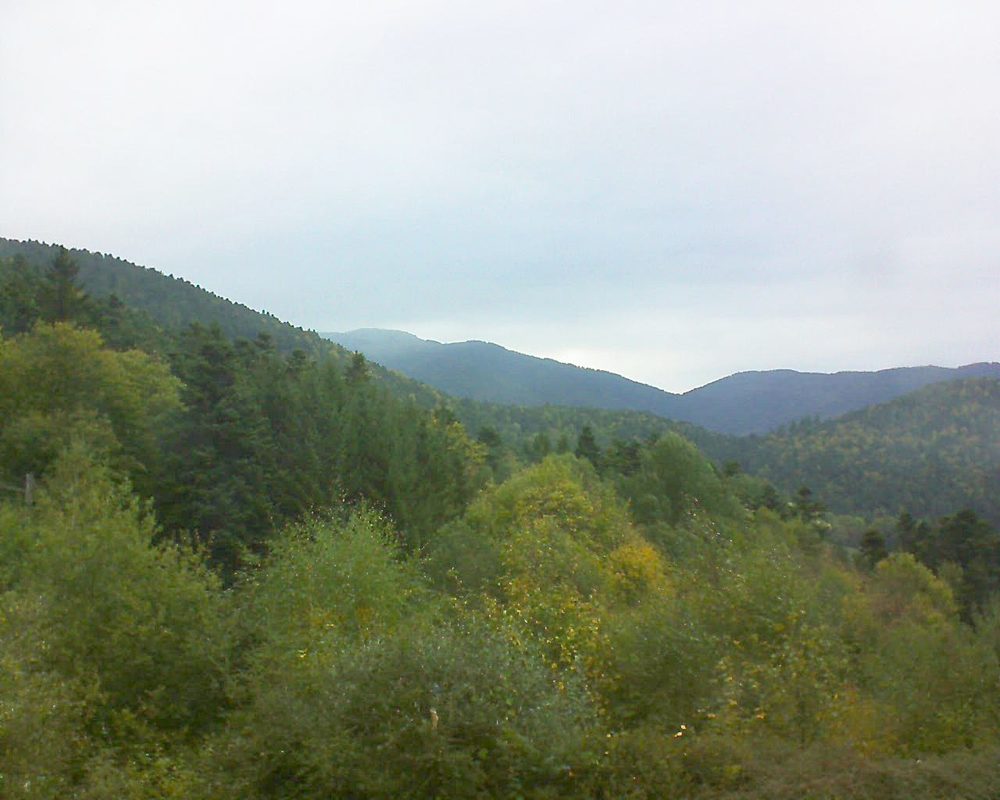Le petit ballon vu depuis le Domaine Langmatt à Murbach le 05.10.2017 à 17:45 Le petit ballon (Alsace, Vosges) le 05.10.2017 à 17:45