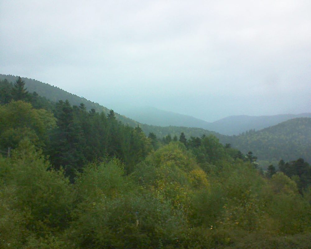 Le petit ballon vu depuis le Domaine Langmatt à Murbach le 05.10.2017 à 18:15 Le petit ballon (Alsace, Vosges) le 05.10.2017 à 18:15