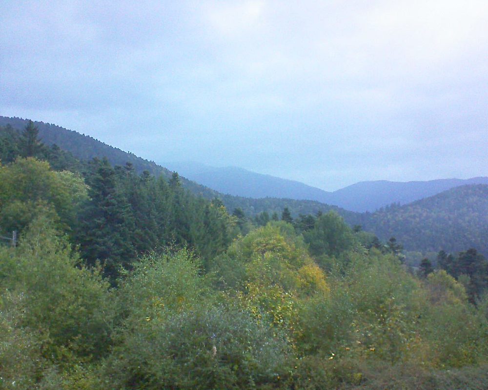 Le petit ballon vu depuis le Domaine Langmatt à Murbach le 05.10.2017 à 18:30 Le petit ballon (Alsace, Vosges) le 05.10.2017 à 18:30