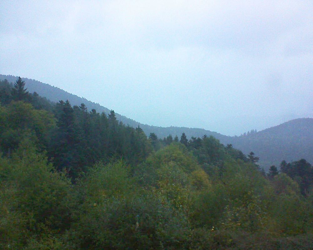 Le petit ballon vu depuis le Domaine Langmatt à Murbach le 05.10.2017 à 18:45 Le petit ballon (Alsace, Vosges) le 05.10.2017 à 18:45