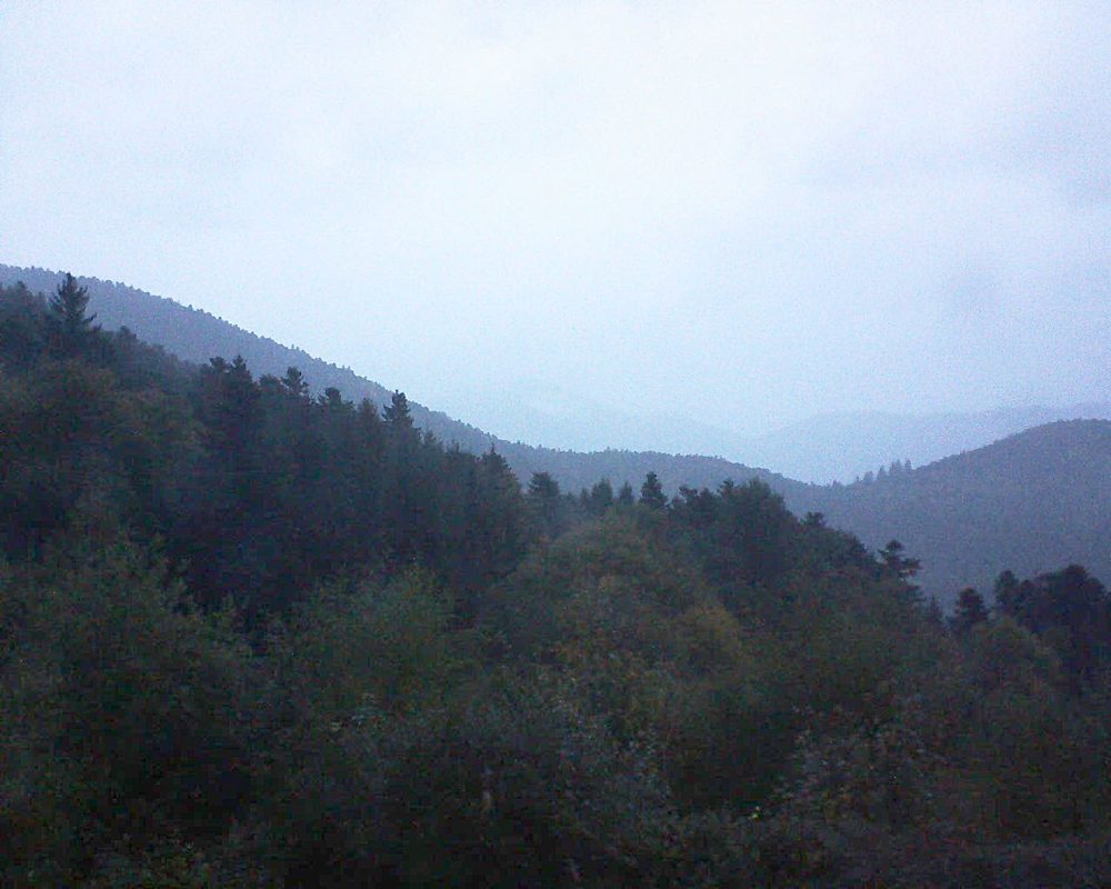 Le petit ballon vu depuis le Domaine Langmatt à Murbach le 05.10.2017 à 19:00 Le petit ballon (Alsace, Vosges) le 05.10.2017 à 19:00