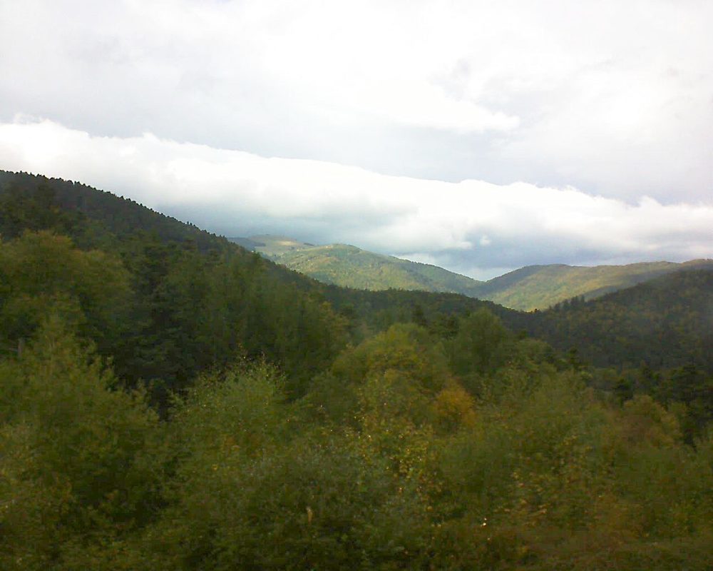 Le petit ballon vu depuis le Domaine Langmatt à Murbach le 06.10.2017 à 16:15 Le petit ballon (Alsace, Vosges) le 06.10.2017 à 16:15