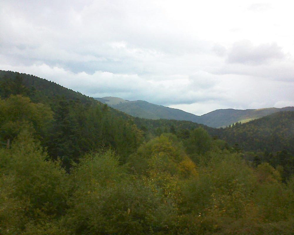 Le petit ballon vu depuis le Domaine Langmatt à Murbach le 06.10.2017 à 16:30 Le petit ballon (Alsace, Vosges) le 06.10.2017 à 16:30