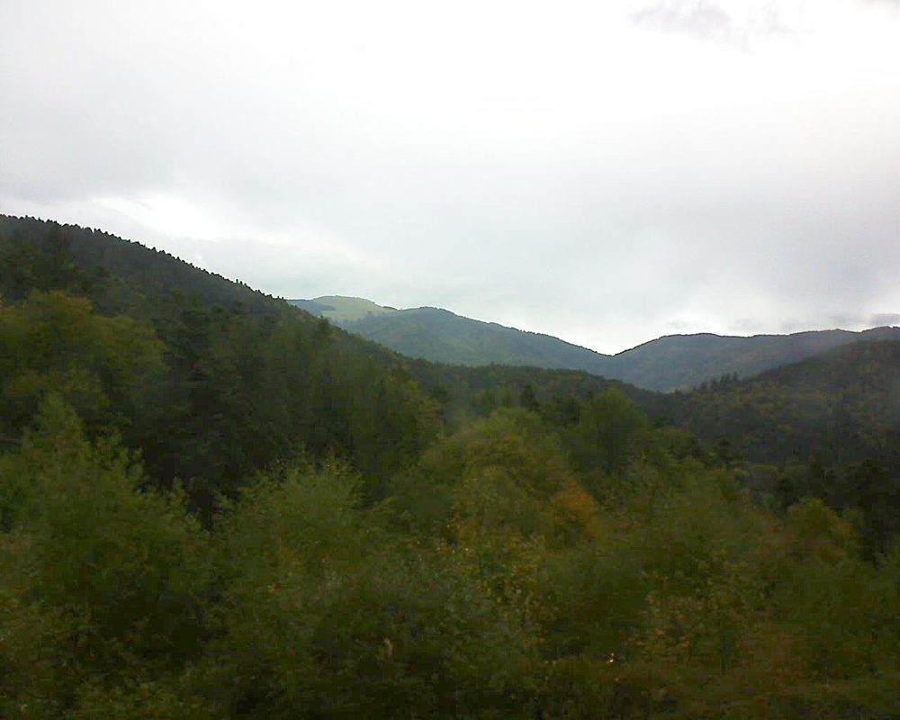 Le petit ballon vu depuis le Domaine Langmatt à Murbach le 06.10.2017 à 16:45 Le petit ballon (Alsace, Vosges) le 06.10.2017 à 16:45