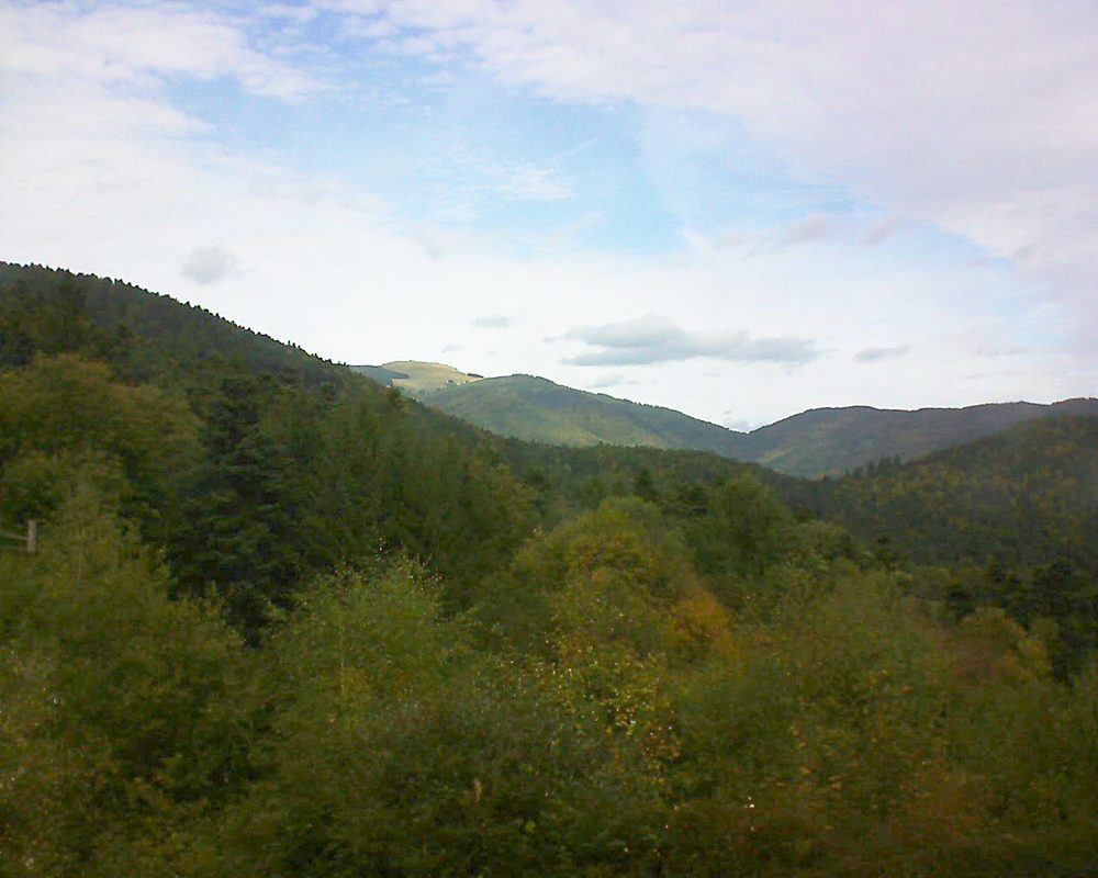 Le petit ballon vu depuis le Domaine Langmatt à Murbach le 07.10.2017 à 13:00 Le petit ballon (Alsace, Vosges) le 07.10.2017 à 13:00