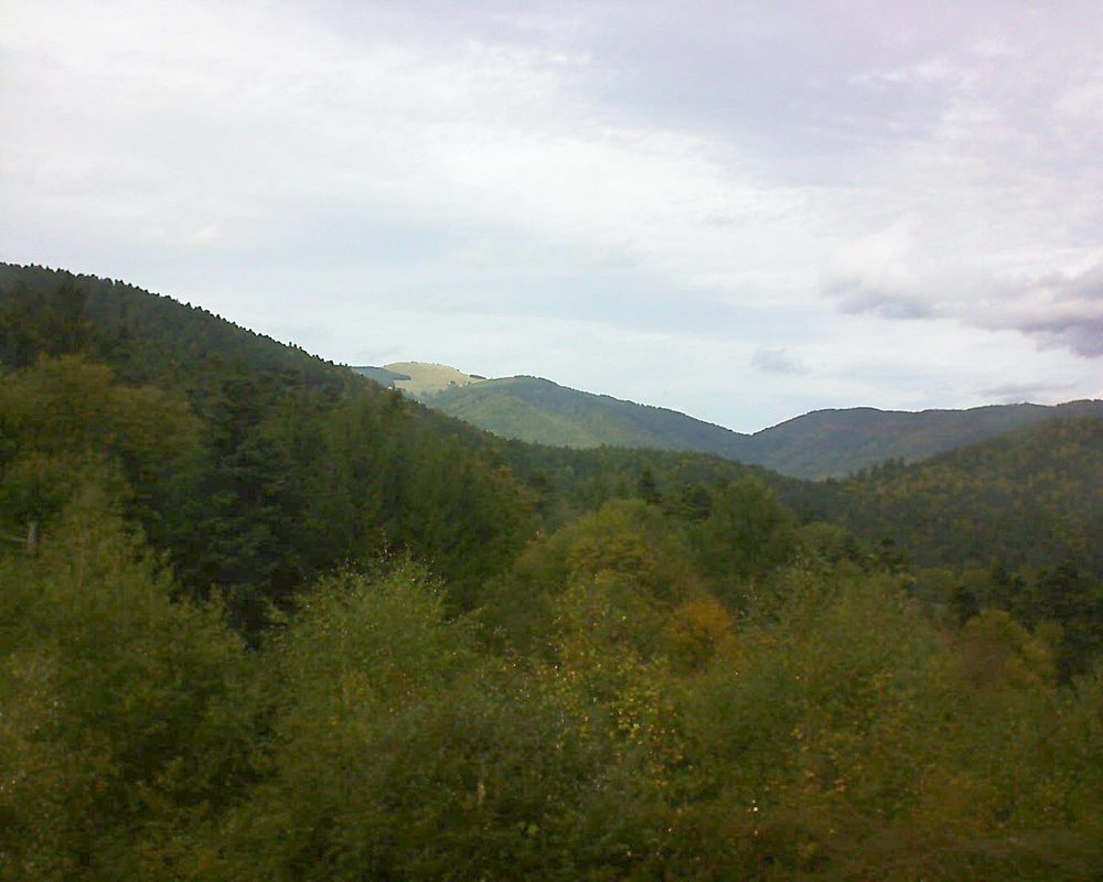 Le petit ballon vu depuis le Domaine Langmatt à Murbach le 07.10.2017 à 14:15 Le petit ballon (Alsace, Vosges) le 07.10.2017 à 14:15