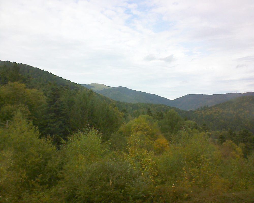 Le petit ballon vu depuis le Domaine Langmatt à Murbach le 07.10.2017 à 14:45 Le petit ballon (Alsace, Vosges) le 07.10.2017 à 14:45