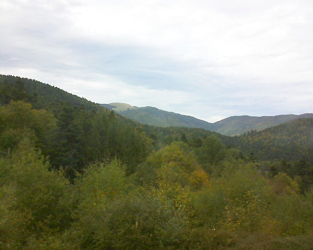 Le petit ballon vu depuis le Domaine Langmatt à Murbach le 07.10.2017 à 15:45 Le petit ballon (Alsace, Vosges) le 07.10.2017 à 15:45