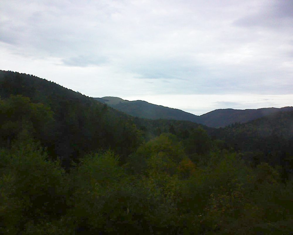 Le petit ballon vu depuis le Domaine Langmatt à Murbach le 07.10.2017 à 18:15 Le petit ballon (Alsace, Vosges) le 07.10.2017 à 18:15