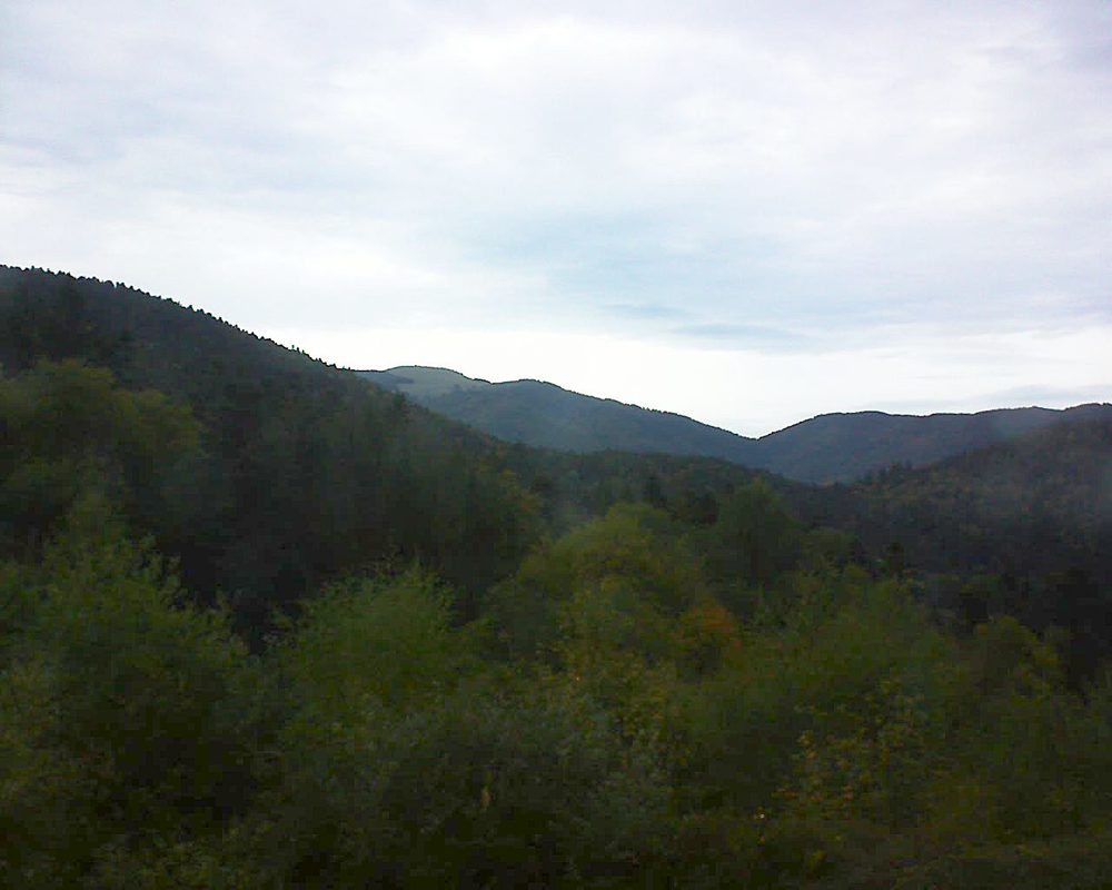 Le petit ballon vu depuis le Domaine Langmatt à Murbach le 07.10.2017 à 18:30 Le petit ballon (Alsace, Vosges) le 07.10.2017 à 18:30