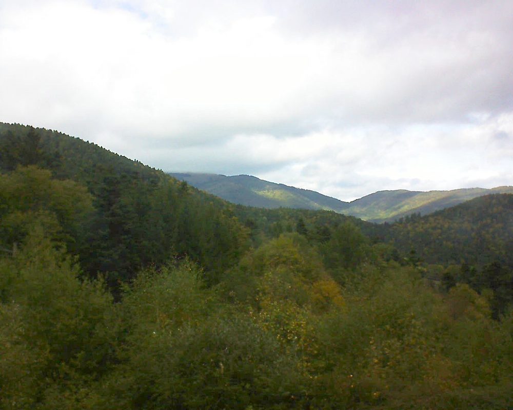 Le petit ballon vu depuis le Domaine Langmatt à Murbach le 08.10.2017 à 14:45 Le petit ballon (Alsace, Vosges) le 08.10.2017 à 14:45