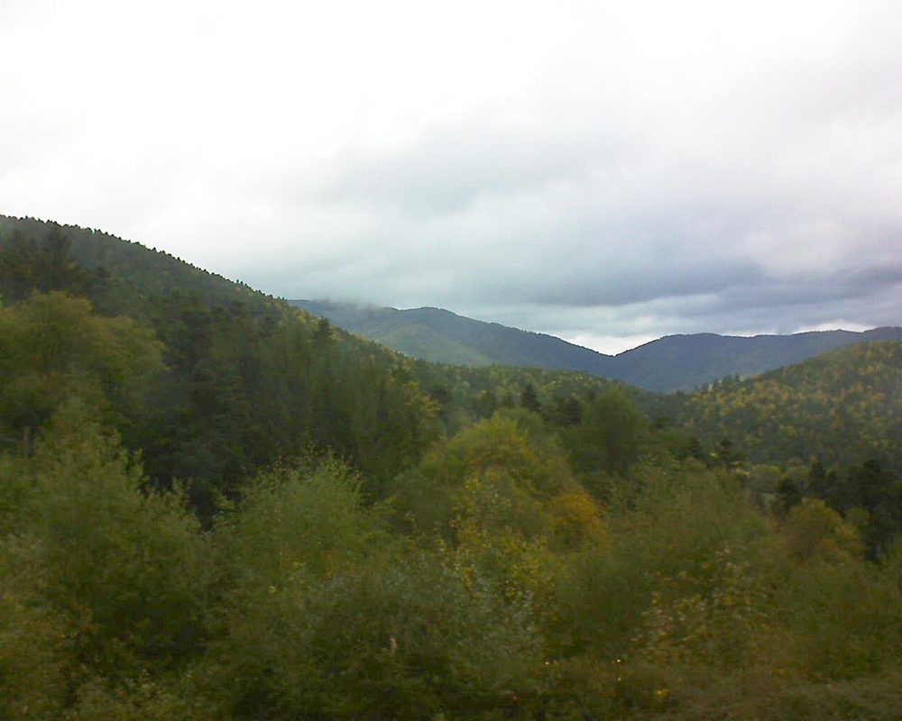 Le petit ballon vu depuis le Domaine Langmatt à Murbach le 08.10.2017 à 15:45 Le petit ballon (Alsace, Vosges) le 08.10.2017 à 15:45