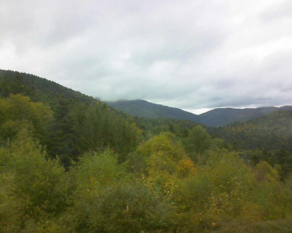 Le petit ballon vu depuis le Domaine Langmatt à Murbach le 08.10.2017 à 16:15 Le petit ballon (Alsace, Vosges) le 08.10.2017 à 16:15