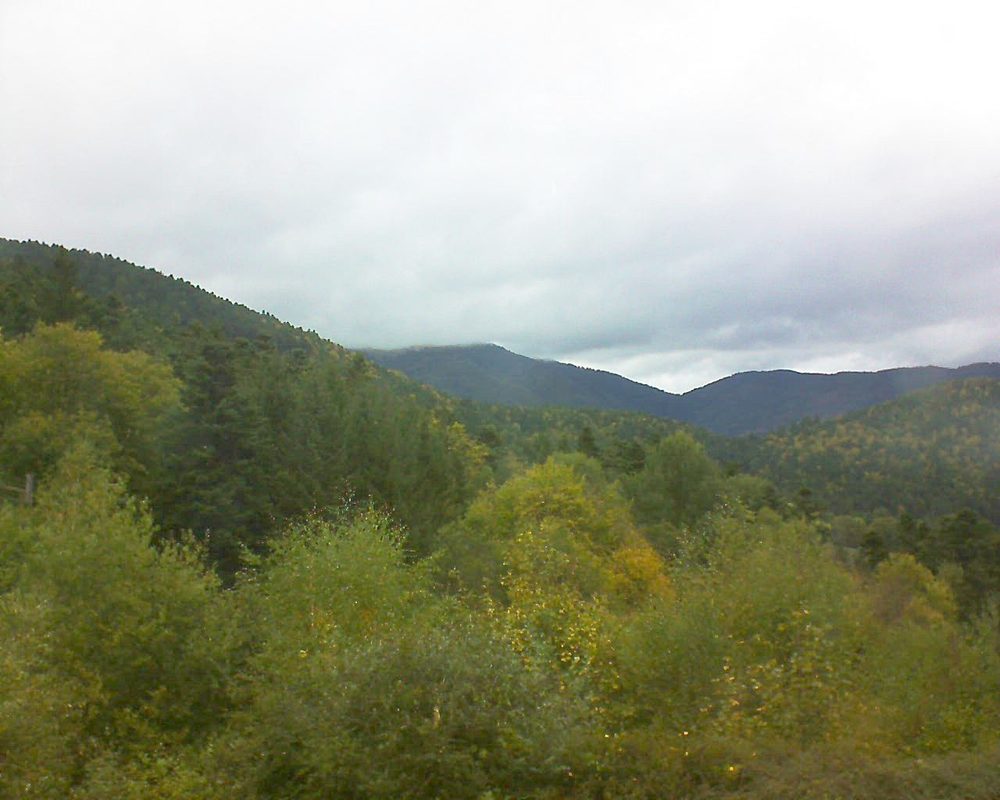 Le petit ballon vu depuis le Domaine Langmatt à Murbach le 08.10.2017 à 16:45 Le petit ballon (Alsace, Vosges) le 08.10.2017 à 16:45