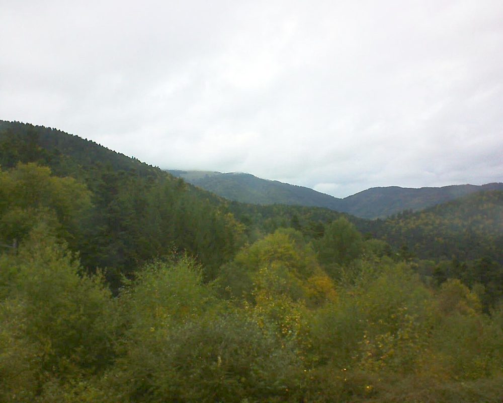 Le petit ballon vu depuis le Domaine Langmatt à Murbach le 08.10.2017 à 17:30 Le petit ballon (Alsace, Vosges) le 08.10.2017 à 17:30