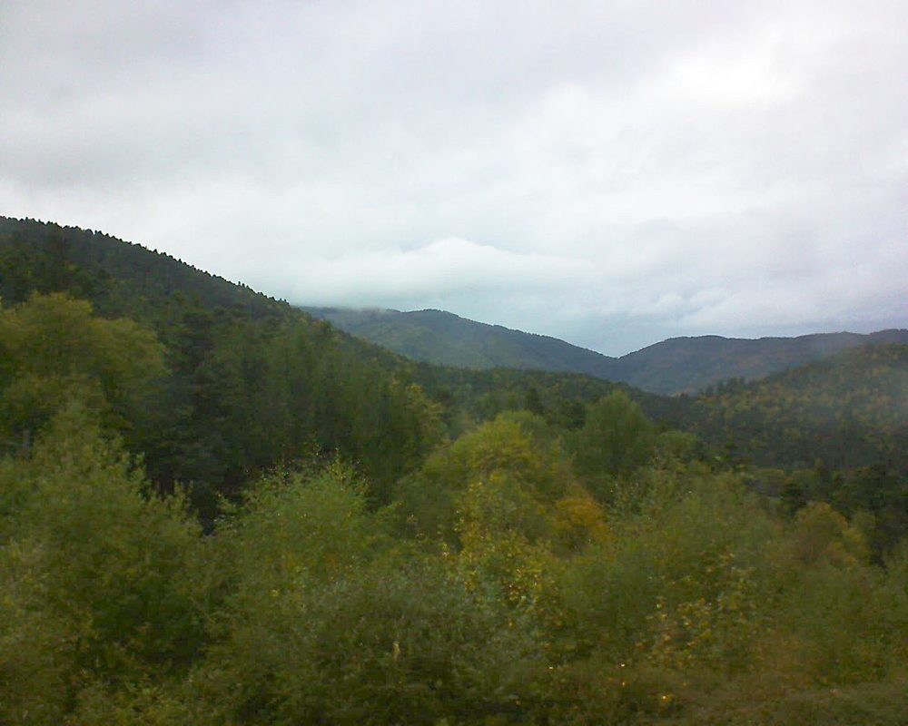 Le petit ballon vu depuis le Domaine Langmatt à Murbach le 08.10.2017 à 17:45 Le petit ballon (Alsace, Vosges) le 08.10.2017 à 17:45