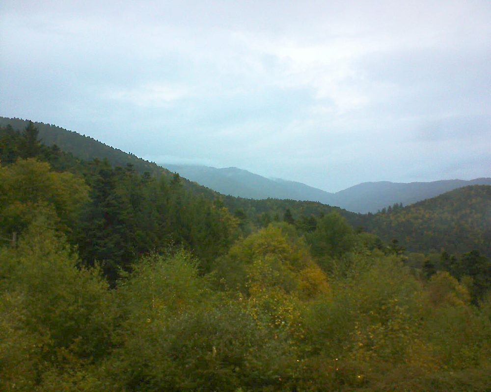 Le petit ballon vu depuis le Domaine Langmatt à Murbach le 08.10.2017 à 18:30 Le petit ballon (Alsace, Vosges) le 08.10.2017 à 18:30