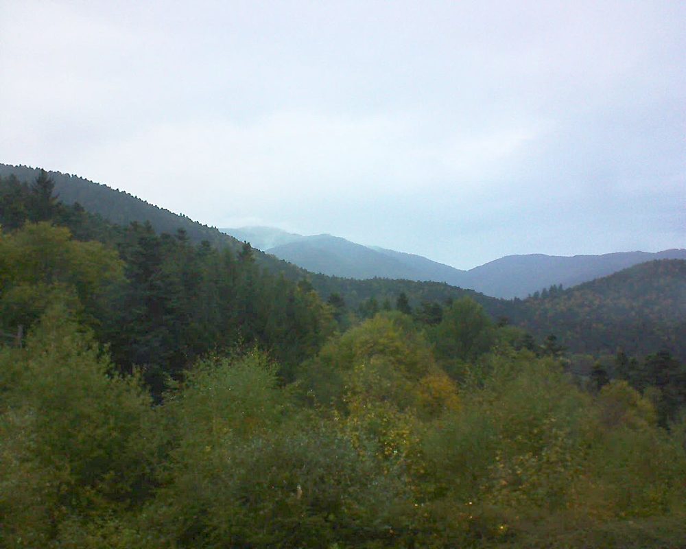 Le petit ballon vu depuis le Domaine Langmatt à Murbach le 08.10.2017 à 18:45 Le petit ballon (Alsace, Vosges) le 08.10.2017 à 18:45