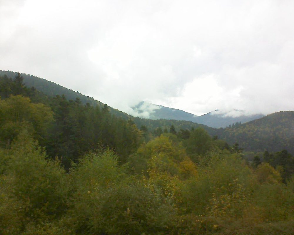 Le petit ballon vu depuis le Domaine Langmatt à Murbach le 09.10.2017 à 12:30 Le petit ballon (Alsace, Vosges) le 09.10.2017 à 12:30
