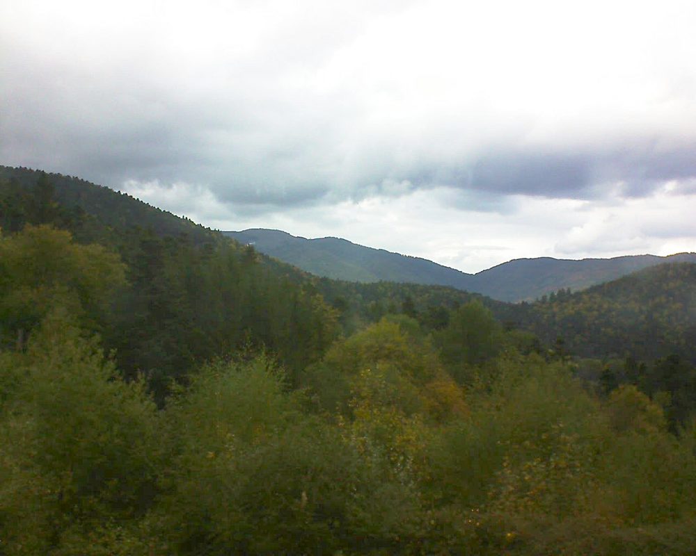 Le petit ballon vu depuis le Domaine Langmatt à Murbach le 09.10.2017 à 15:45 Le petit ballon (Alsace, Vosges) le 09.10.2017 à 15:45