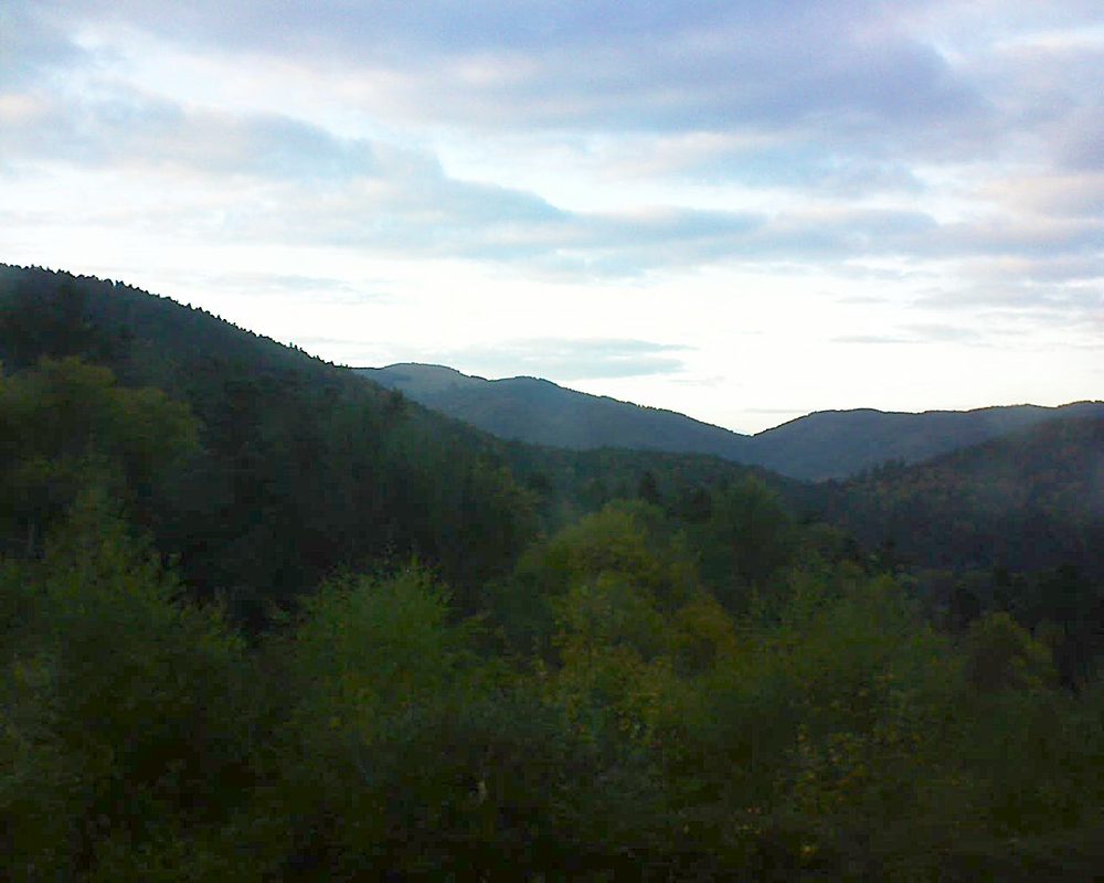 Le petit ballon vu depuis le Domaine Langmatt à Murbach le 09.10.2017 à 18:30 Le petit ballon (Alsace, Vosges) le 09.10.2017 à 18:30