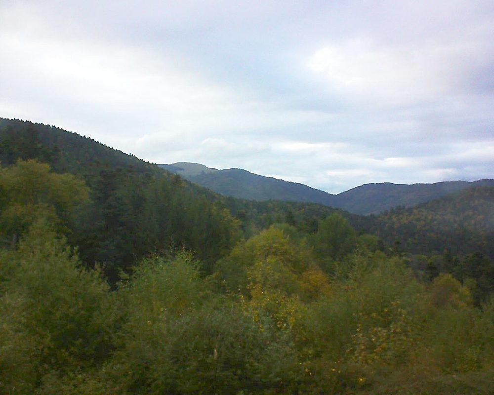 Le petit ballon vu depuis le Domaine Langmatt à Murbach le 10.10.2017 à 17:45 Le petit ballon (Alsace, Vosges) le 10.10.2017 à 17:45