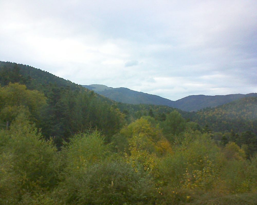 Le petit ballon vu depuis le Domaine Langmatt à Murbach le 10.10.2017 à 18:15 Le petit ballon (Alsace, Vosges) le 10.10.2017 à 18:15