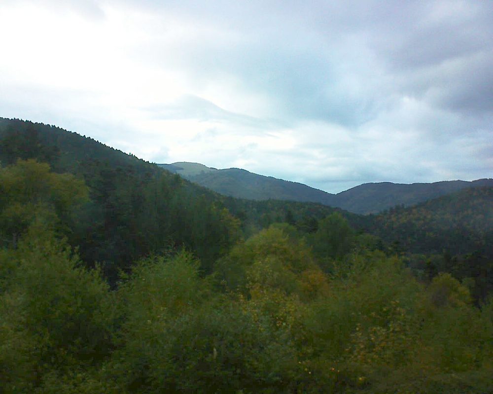 Le petit ballon vu depuis le Domaine Langmatt à Murbach le 10.10.2017 à 18:30 Le petit ballon (Alsace, Vosges) le 10.10.2017 à 18:30
