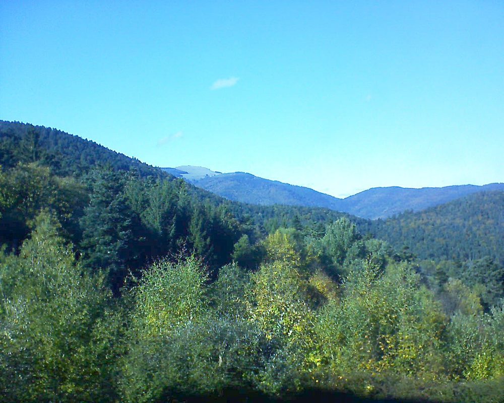 Le petit ballon vu depuis le Domaine Langmatt à Murbach le 11.10.2017 à 16:00 Le petit ballon (Alsace, Vosges) le 11.10.2017 à 16:00