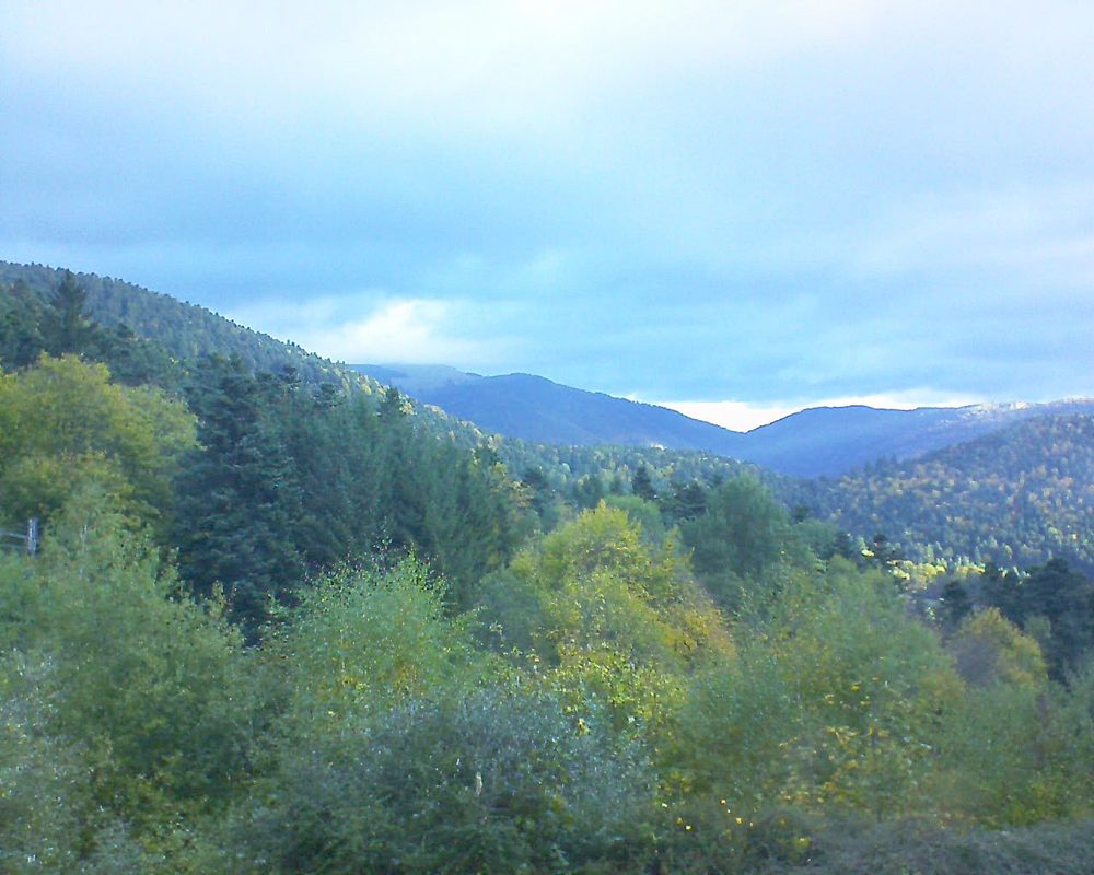 Le petit ballon vu depuis le Domaine Langmatt à Murbach le 12.10.2017 à 09:00 Le petit ballon (Alsace, Vosges) le 12.10.2017 à 09:00