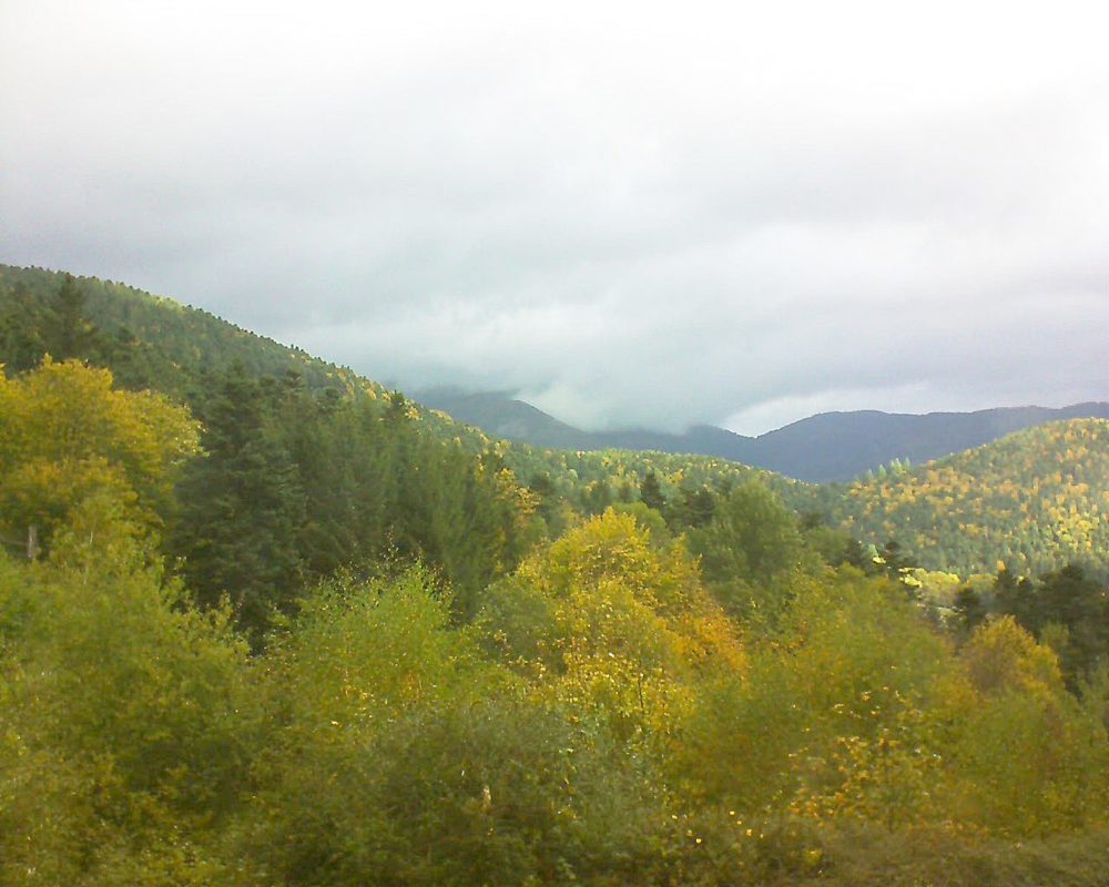 Le petit ballon vu depuis le Domaine Langmatt à Murbach le 12.10.2017 à 10:45 Le petit ballon (Alsace, Vosges) le 12.10.2017 à 10:45