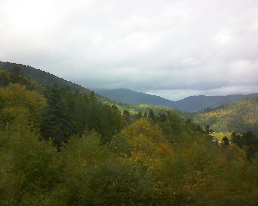 Le petit ballon vu depuis le Domaine Langmatt à Murbach le 12.10.2017 à 13:00 Le petit ballon (Alsace, Vosges) le 12.10.2017 à 13:00