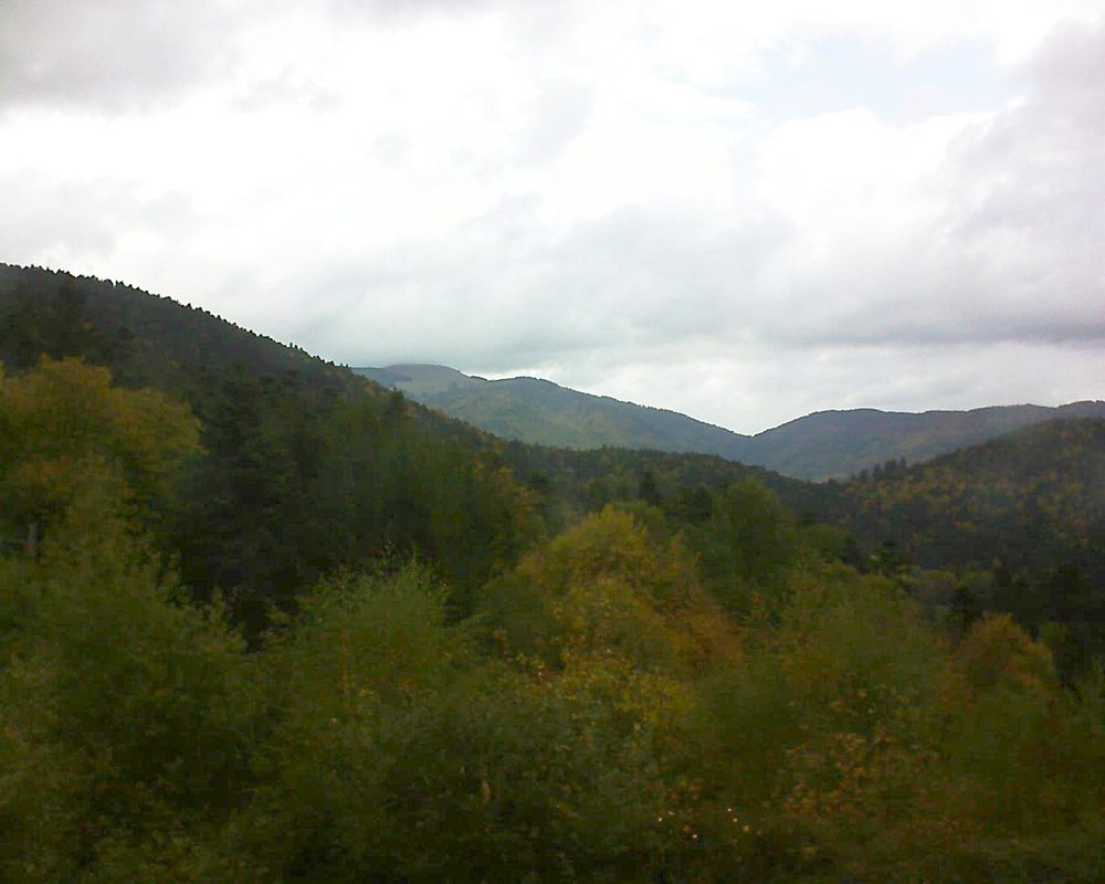Le petit ballon vu depuis le Domaine Langmatt à Murbach le 12.10.2017 à 14:45 Le petit ballon (Alsace, Vosges) le 12.10.2017 à 14:45