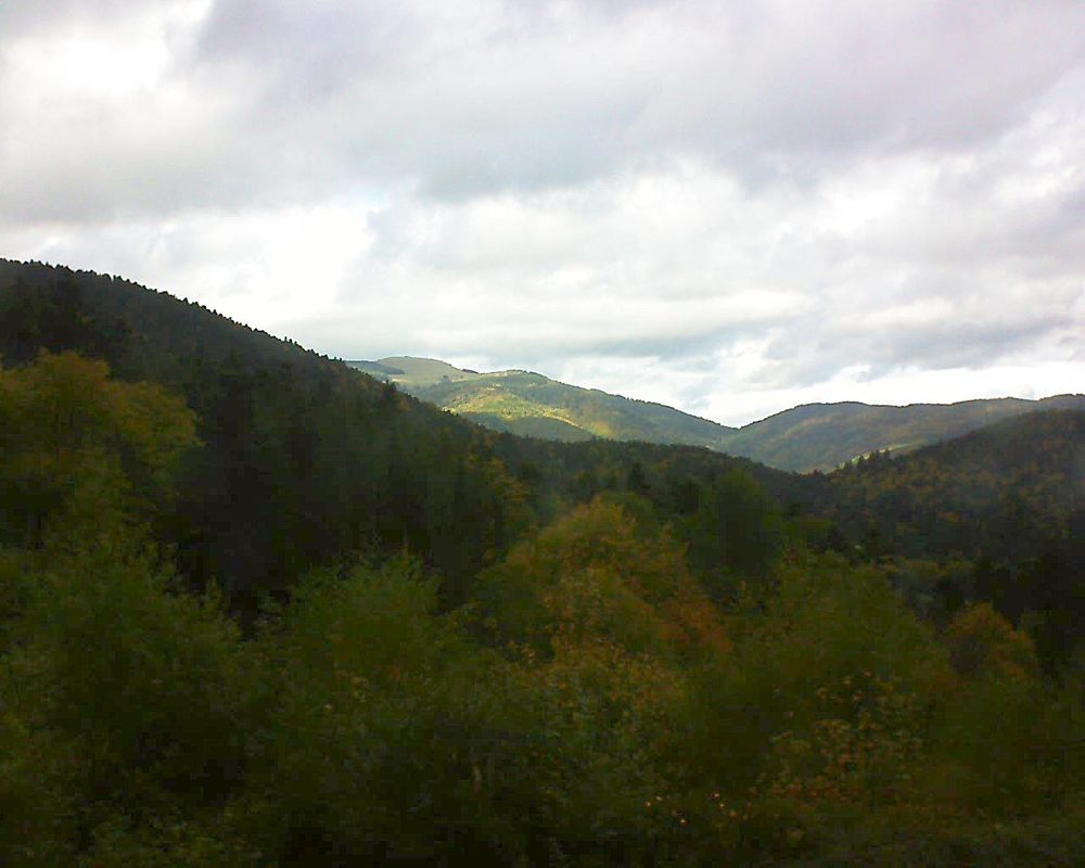 Le petit ballon vu depuis le Domaine Langmatt à Murbach le 12.10.2017 à 15:45 Le petit ballon (Alsace, Vosges) le 12.10.2017 à 15:45