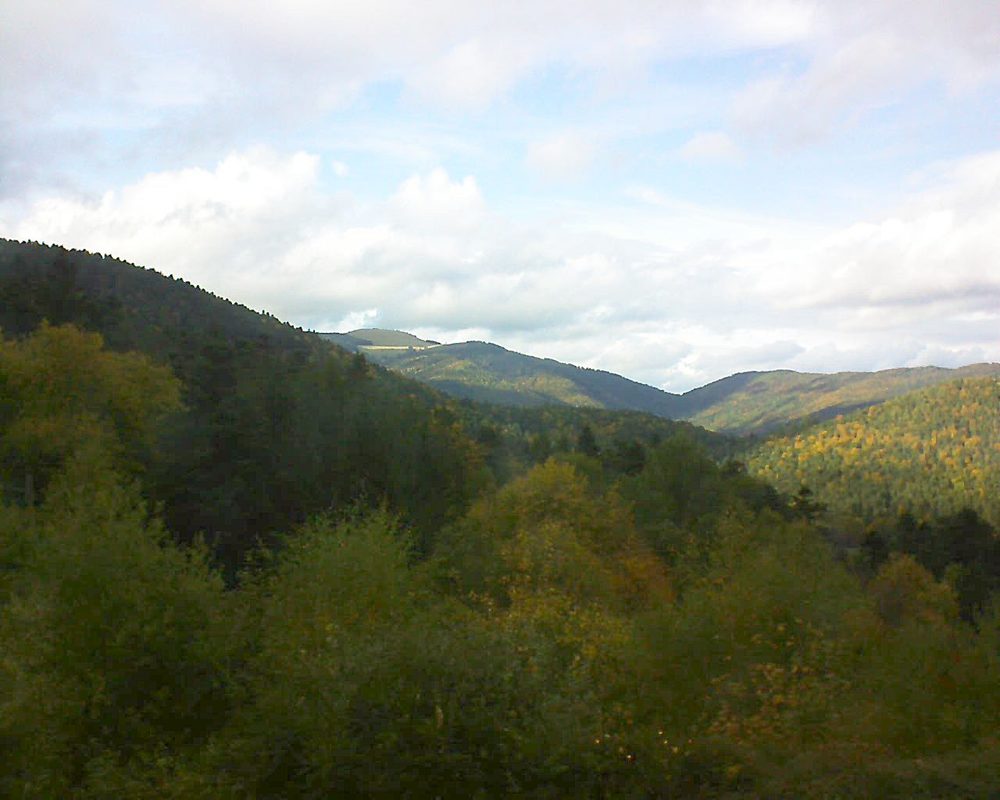 Le petit ballon vu depuis le Domaine Langmatt à Murbach le 12.10.2017 à 16:45 Le petit ballon (Alsace, Vosges) le 12.10.2017 à 16:45