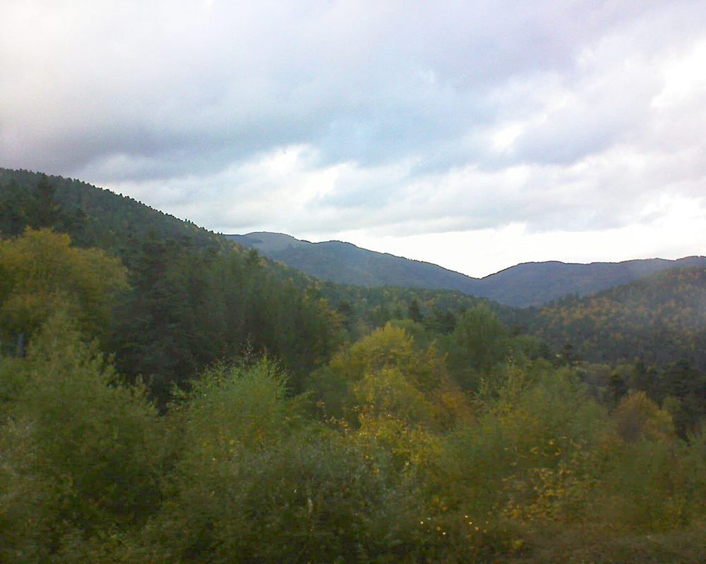 Le petit ballon vu depuis le Domaine Langmatt à Murbach le 12.10.2017 à 18:15 Le petit ballon (Alsace, Vosges) le 12.10.2017 à 18:15